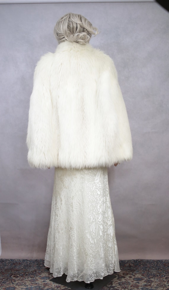 Size M | Vintage white fox fur cape {Vintage fox … - image 4