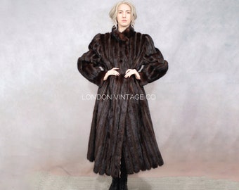 Größe M | Vintage brauner Nerz Pelzmantel {Vintage Nerz / echter Nerz Pelzmantel / Nerz Jacke / großer Pelzmantel / großer Pelzmantel}