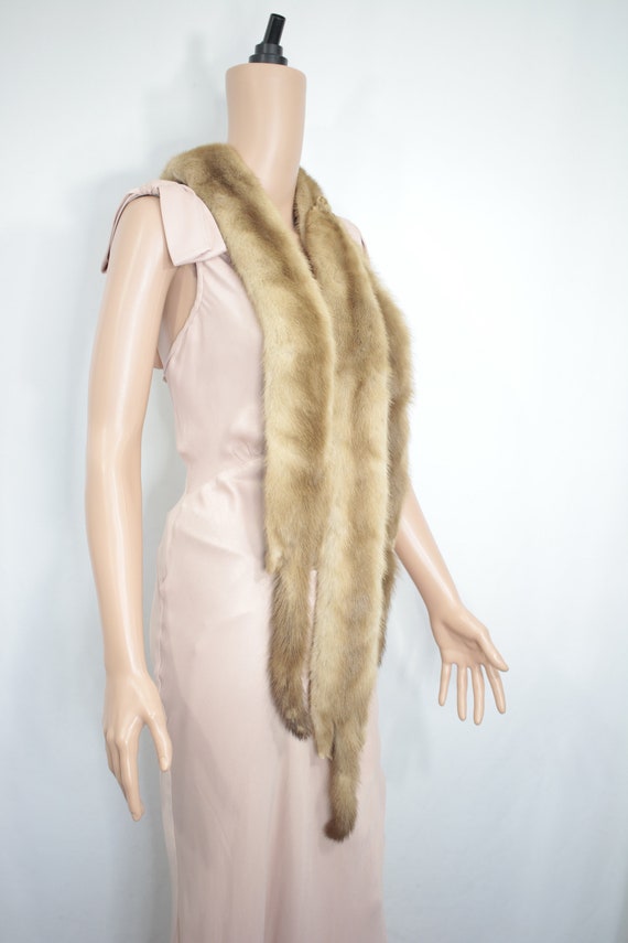 1940s-1950s blonde mink fur stole {Vintage mink f… - image 2