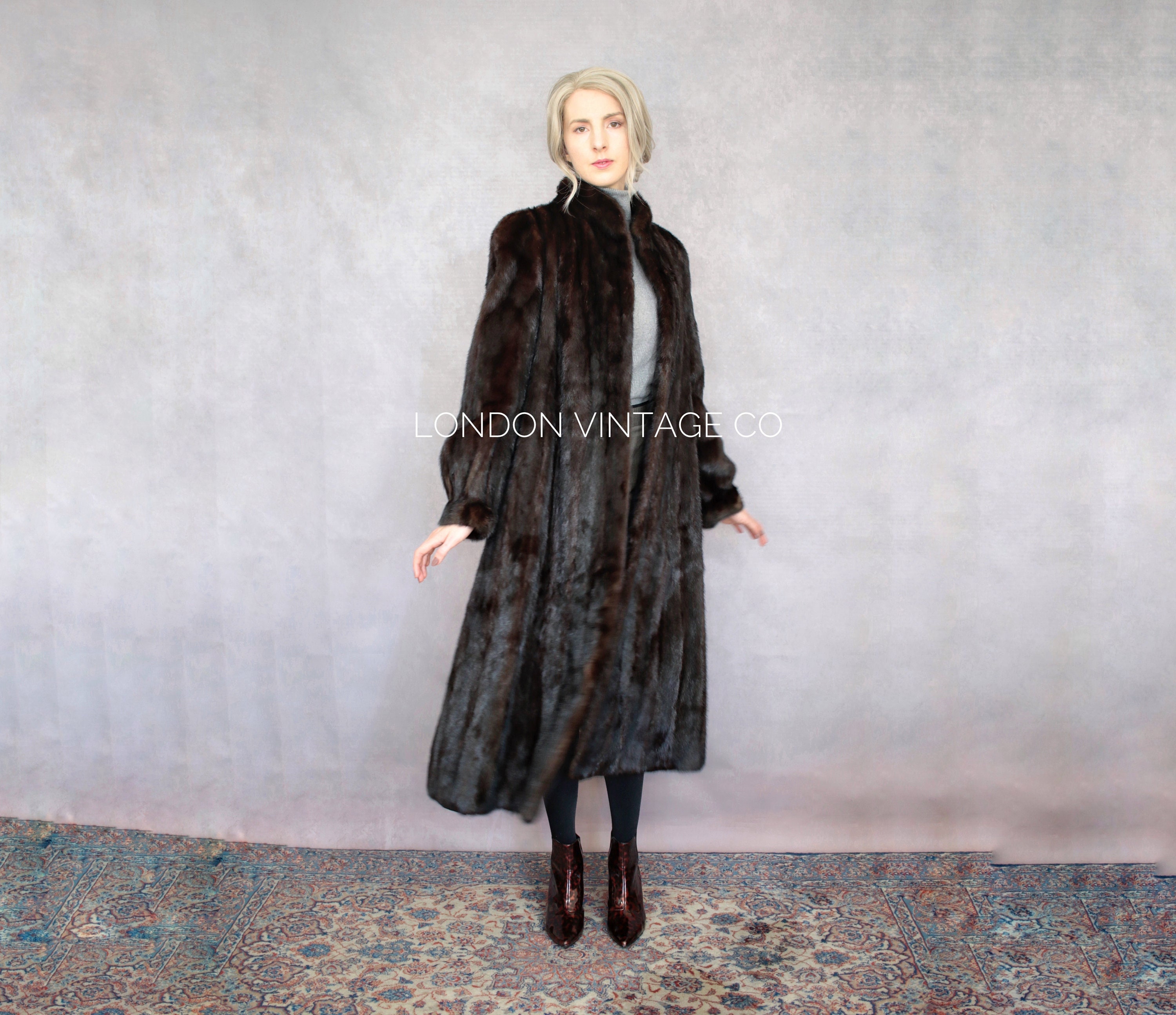 Leather Strip Black Mink Coat - Women - Ready-to-Wear