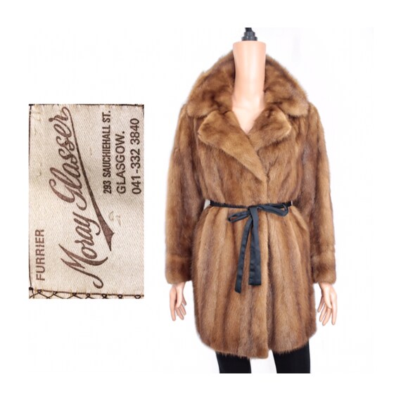1950s-1960s brown mink fur coat {Real mink fur/vin