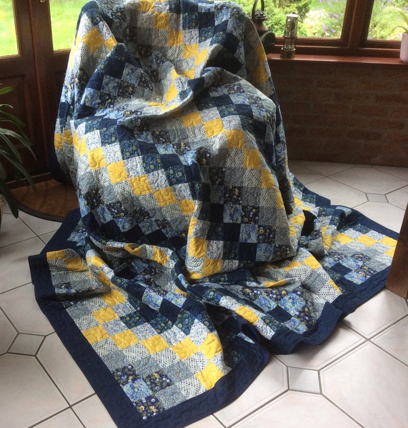 California King Size Quilt. Modern Bargello Quilt. Handmade Etsy