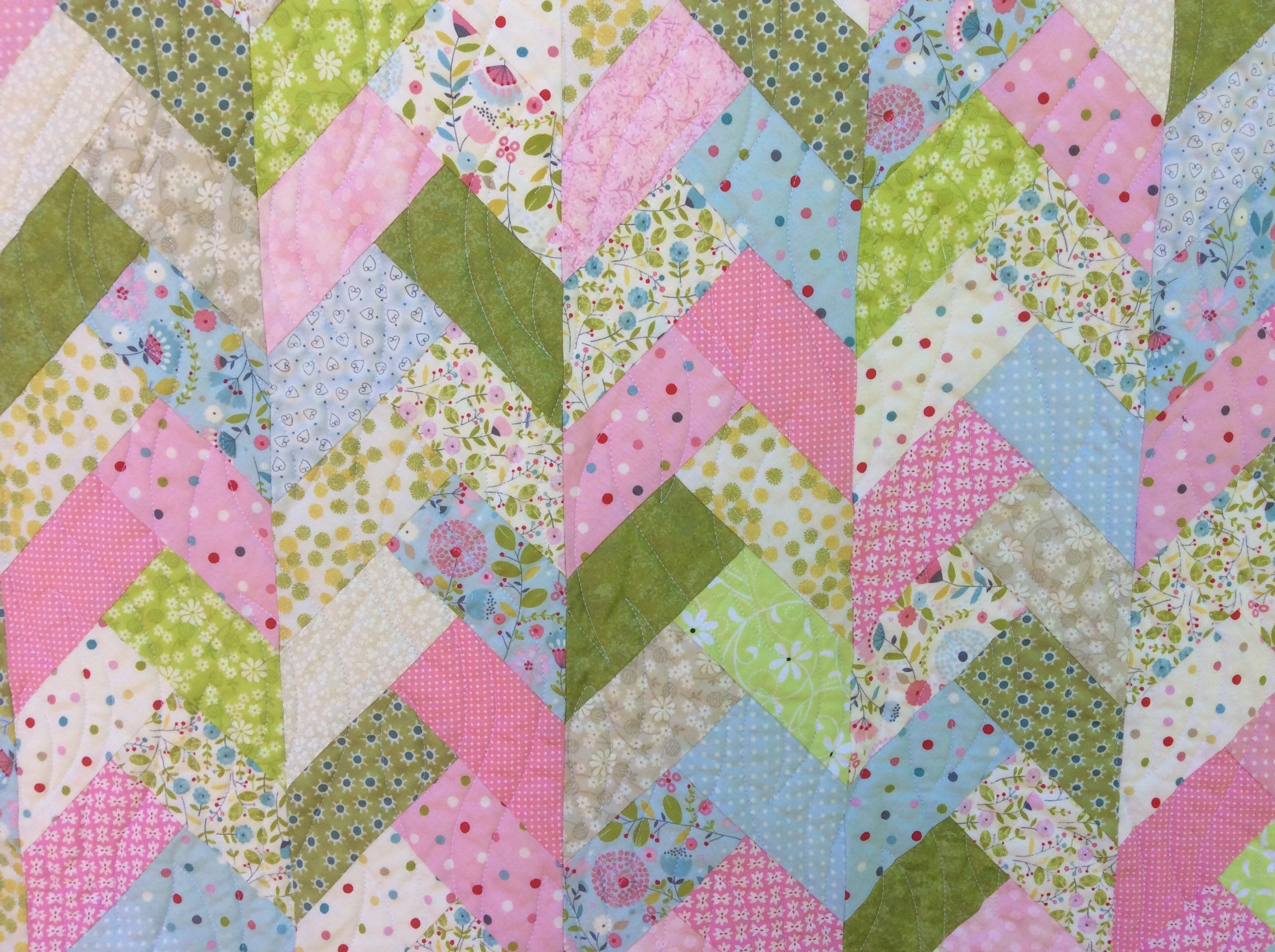 French Braid Quilt.handmade.patchwork Quilt.scrap Quilt.bed Etsy