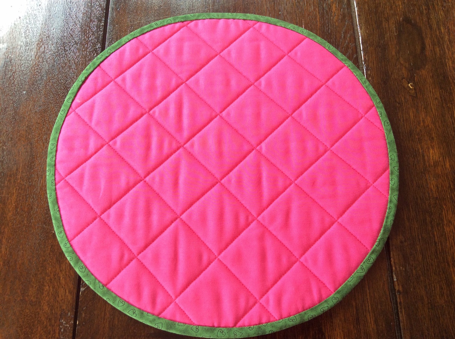 Floral Placemats. 2 Round Placemats. Pink Rose Placemats. Etsy UK