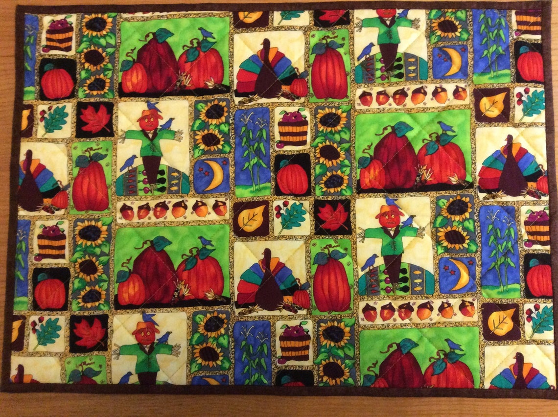 Fall Placemats.set of 4 Quilted Placemats.thanksgiving Etsy UK