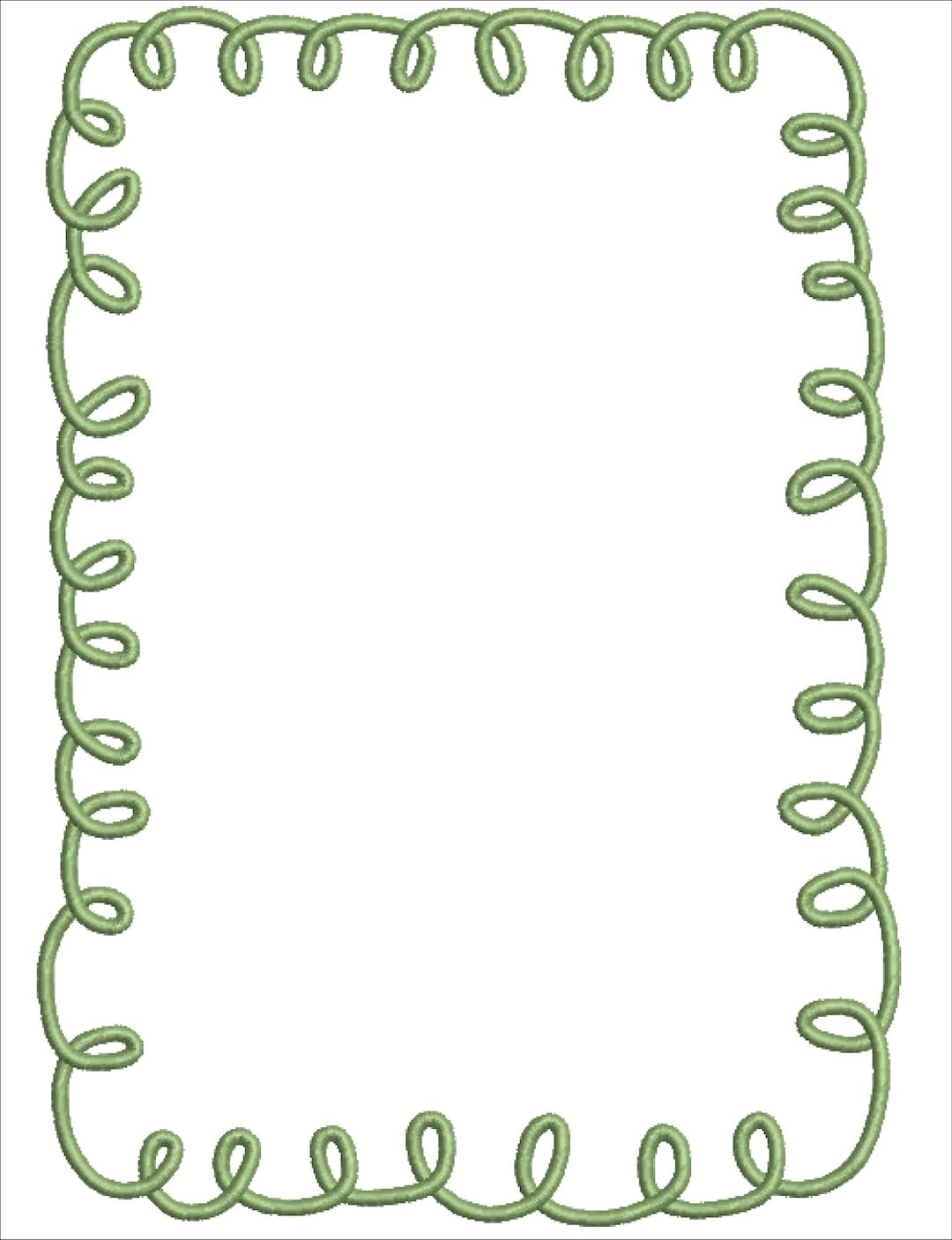 Cute Preppy Satin Doodle Frame Embroidery Design | Machine Embroidery ...