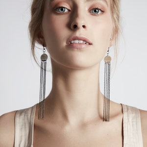 Silver Fringe Earrings