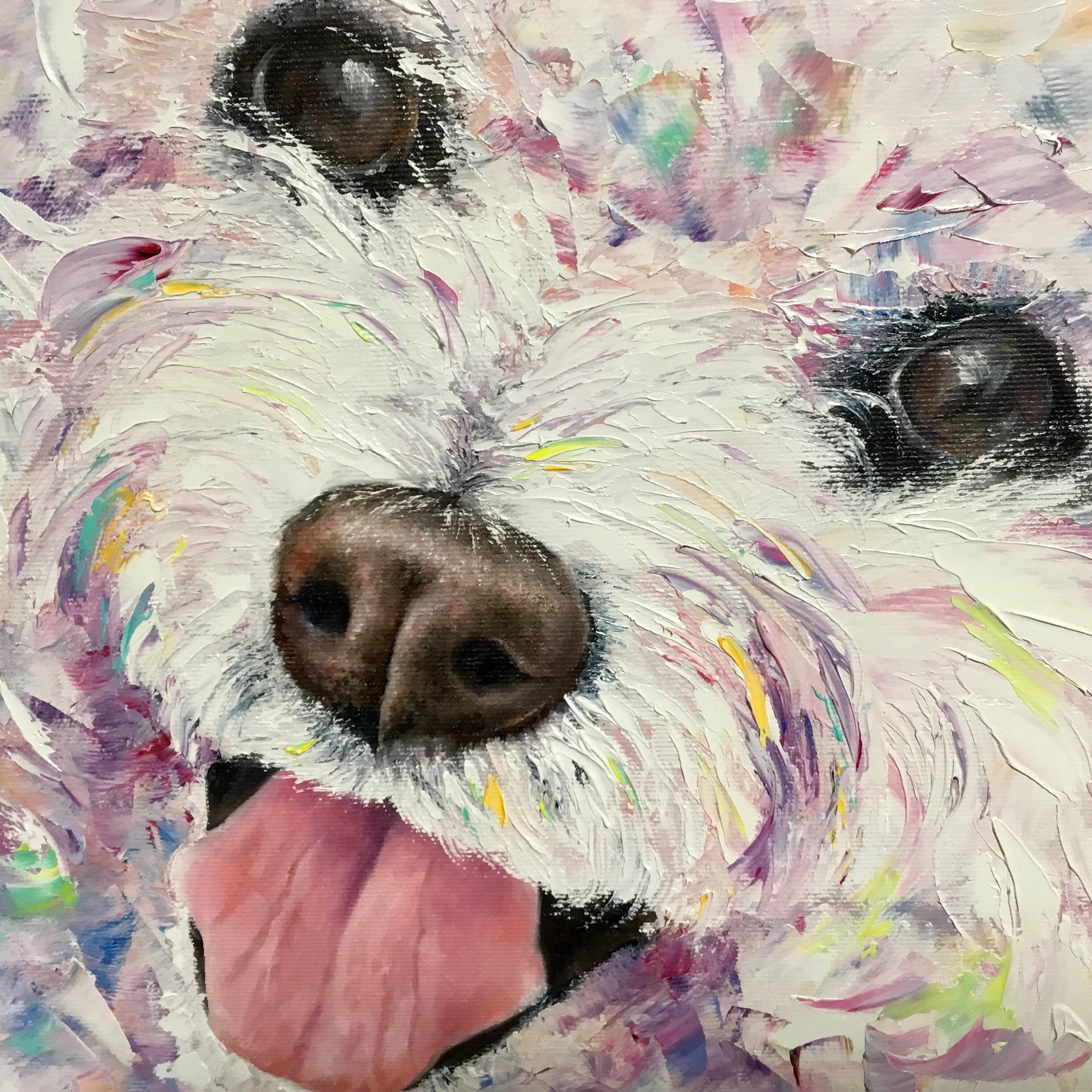 Memorial dog painting from photo Pet loss Original oil art on Etsy