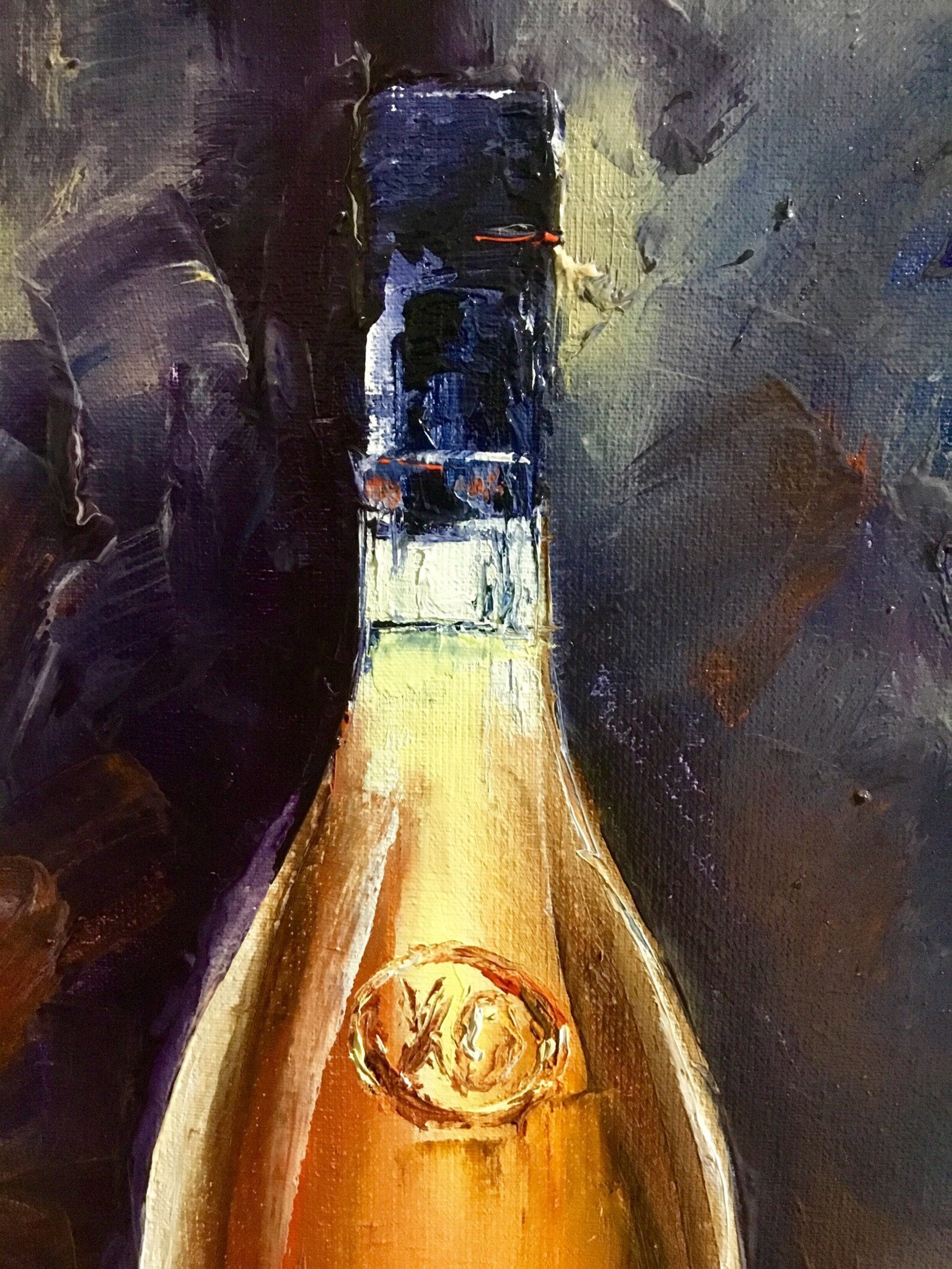 Bottle of Brandy Painting Still Life Art Oil Painting for Etsy
