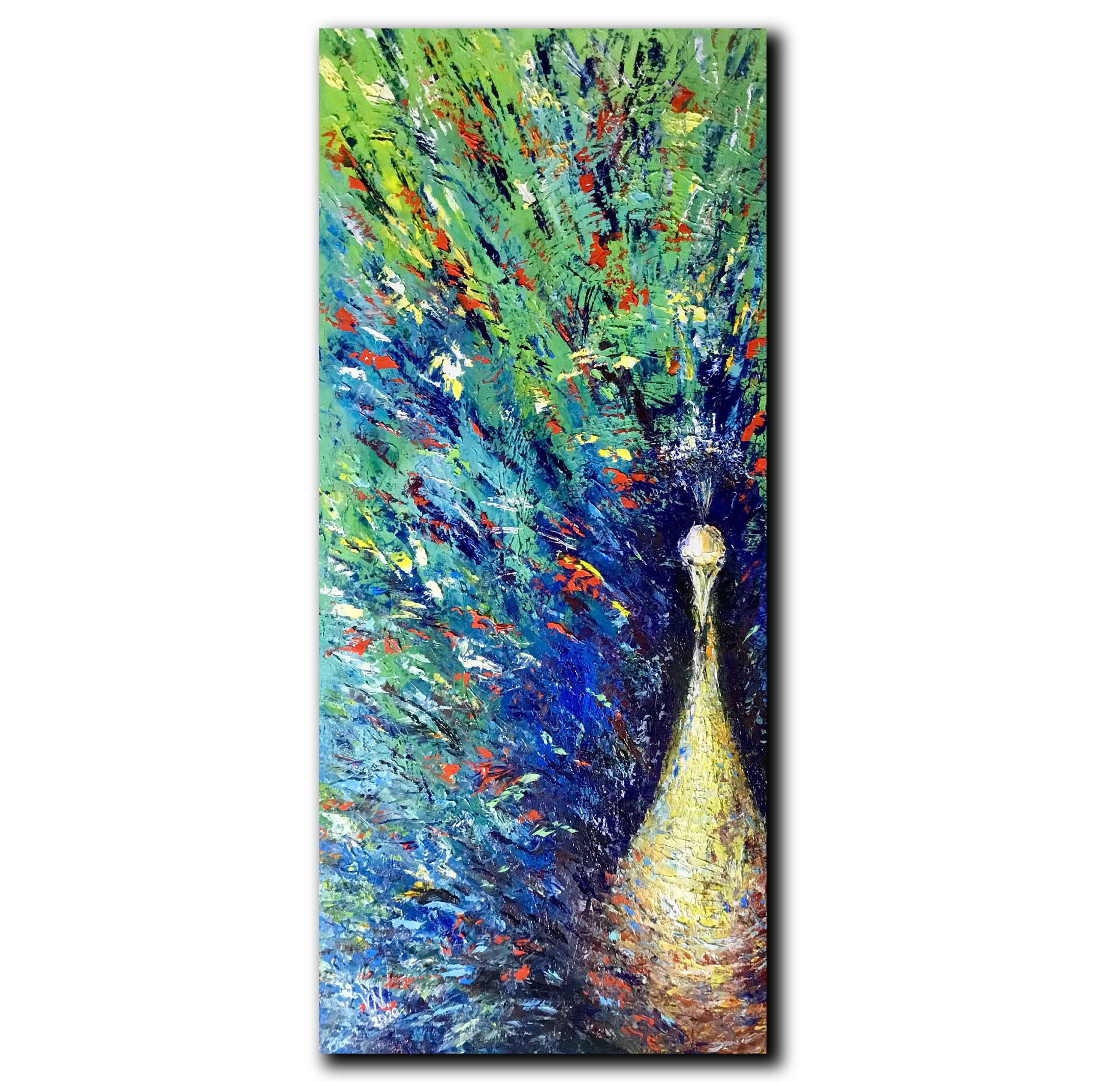 孔雀の大きな絵画を注文するオリエンタルスタイルの大きなエキゾチック