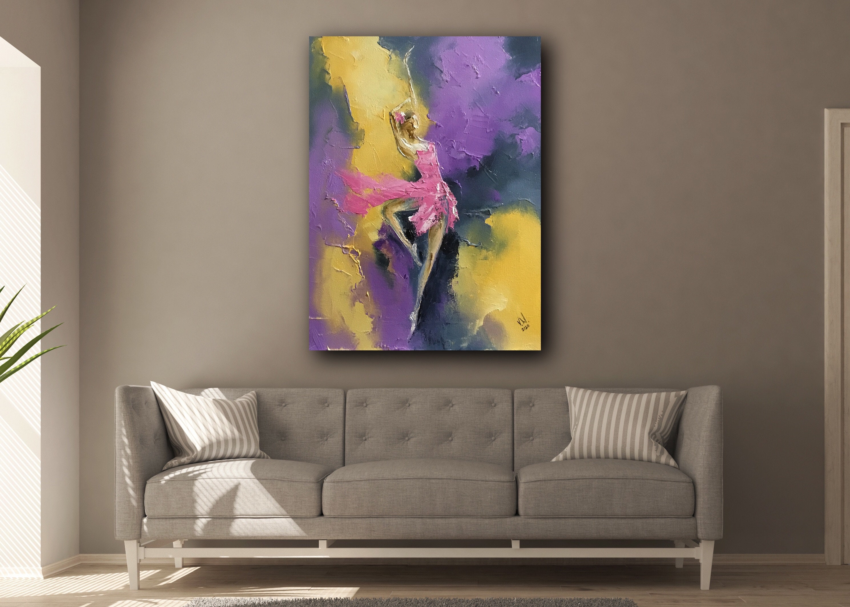 Abstract Ballerina Art Painting Large Size Oversized Wall Art - Etsy