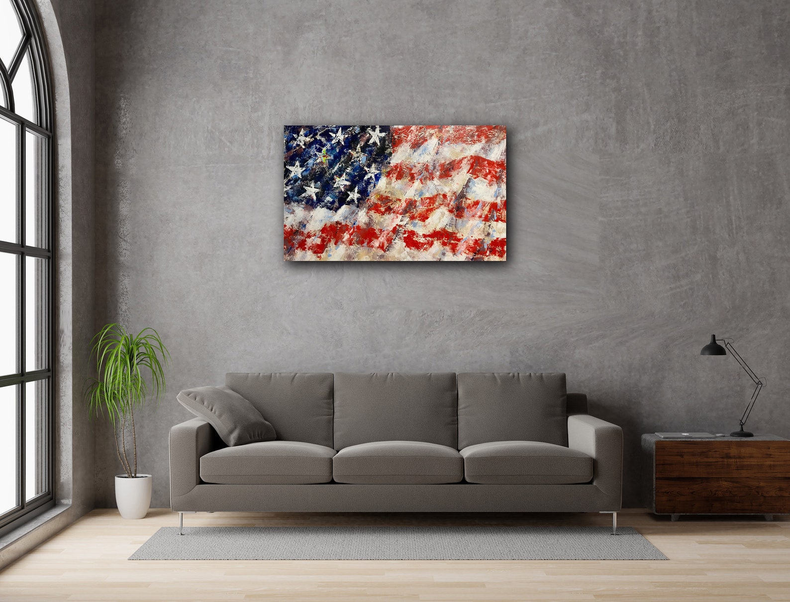American Flag Painting Original Oil Artwork Wall Art Canvas Etsy
