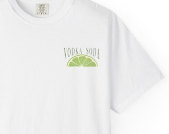 Vodka Soda Cocktail Unisex T-Shirt, Foodie Apparel, Gift for Home Bartender, Bar Shirt