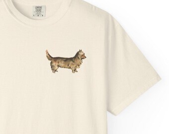 Camiseta con estampado vintage de Skye Terrier, camiseta retro para amantes de los perros y el arte animal.