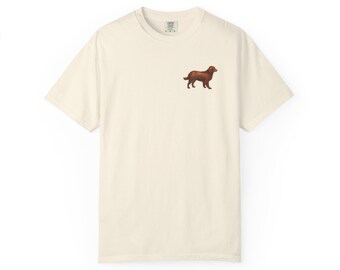 Vintage Chesapeake Bay Retriever Dog T-Shirt, Unisex Tee, Garment-Dyed Shirt, Animal Lover Gift, Classic Dog Painting Shirt