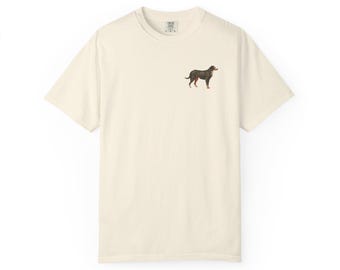 Herding Dog Vintage Painting T-Shirt, Retro Animal Art Top