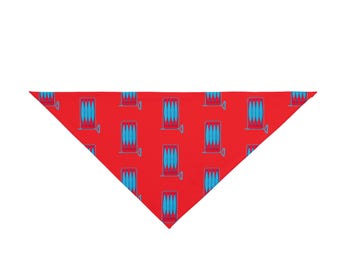 Sardine Tin Print Pet Bandana, Polyester Dog Cat Accessory, Quick-Drying Pet Wear