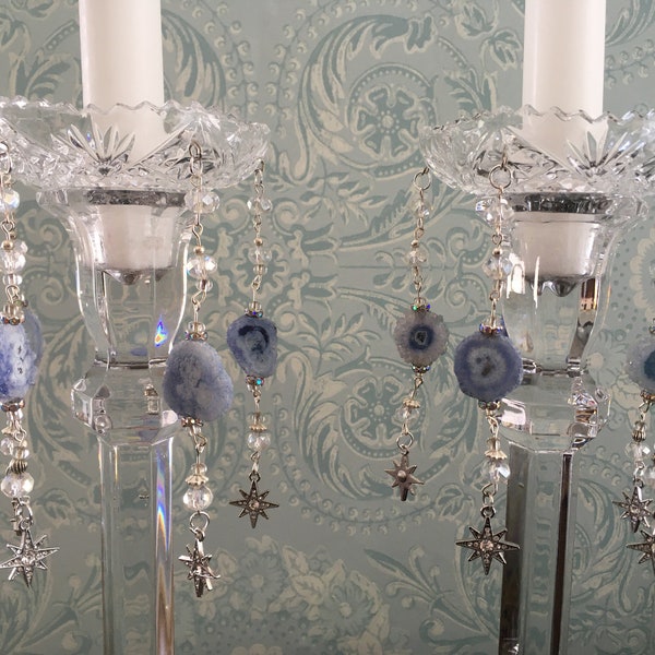 Candle Rings With Crystal and Beads Etsy