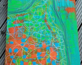 Acrylbild "Good Time", 60x70x4 cm, XL-Leinwand, versandkostenfrei,Unikat, abstrakte Kunst, handsigniert