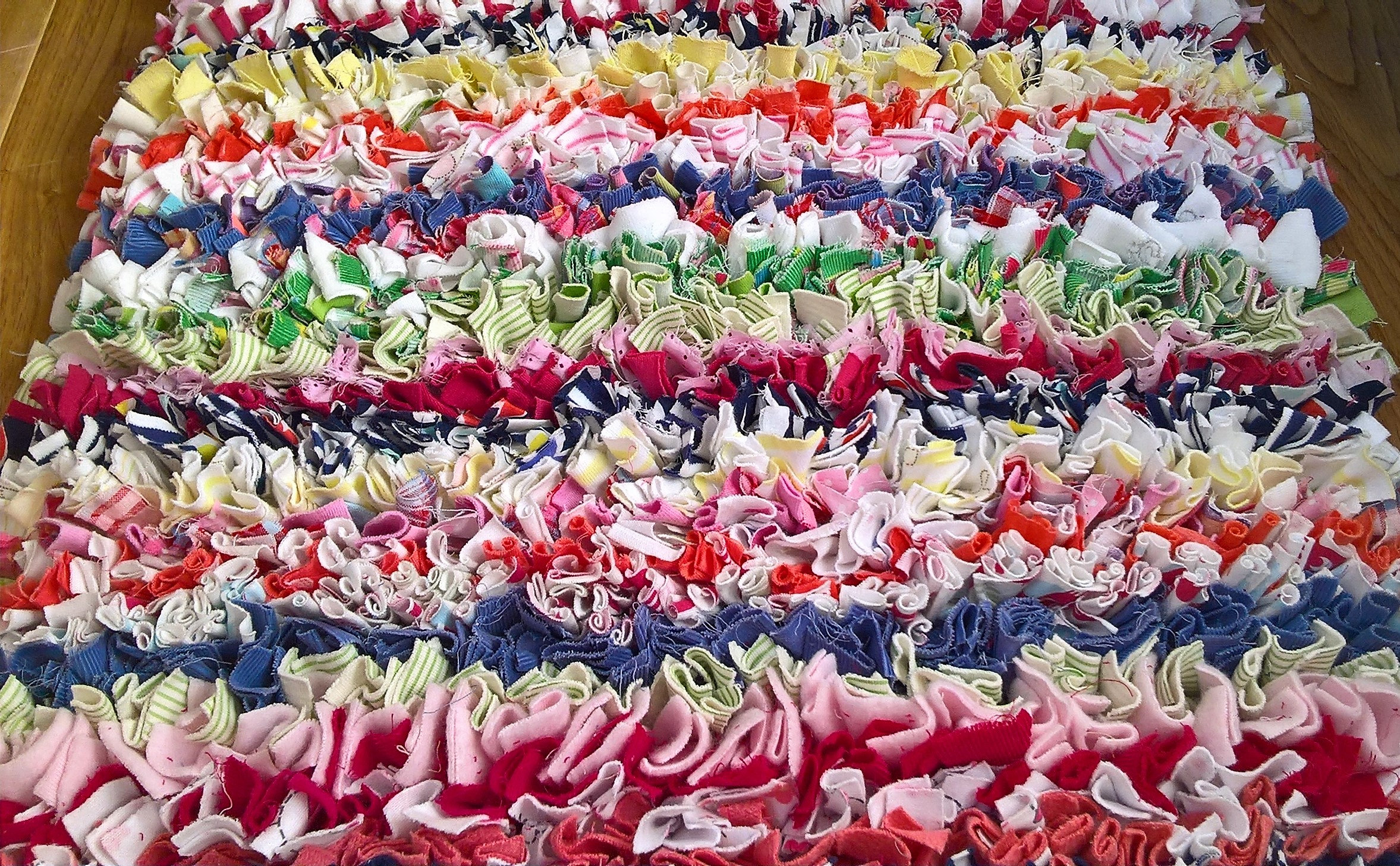 Bedside Rag Rug Proggy Mat Custom Made Recycled Fabric Etsy UK