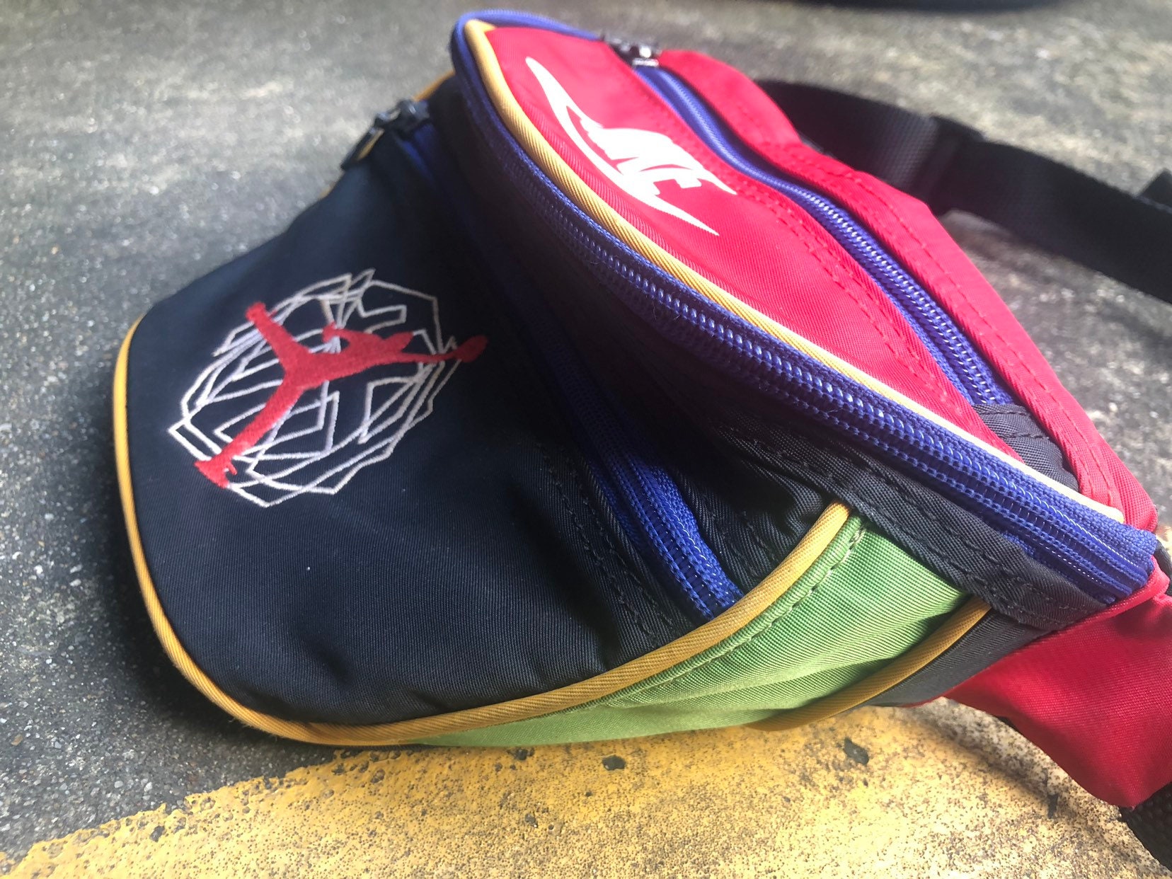 VTG 1994 NIKE Michael Jordan Multicolor Crossbody Waist Bag Etsy