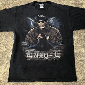 VTG Eazy-E Ruthless Records Groot Logo T-Shirt Hip Hop Rap Raptees NWA Compton