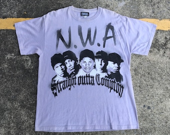 1990 N.W.A Ruthless Record Tシャツ L USA製 Vintage 90s NWA Straight Outta Compton Original Ruthless
