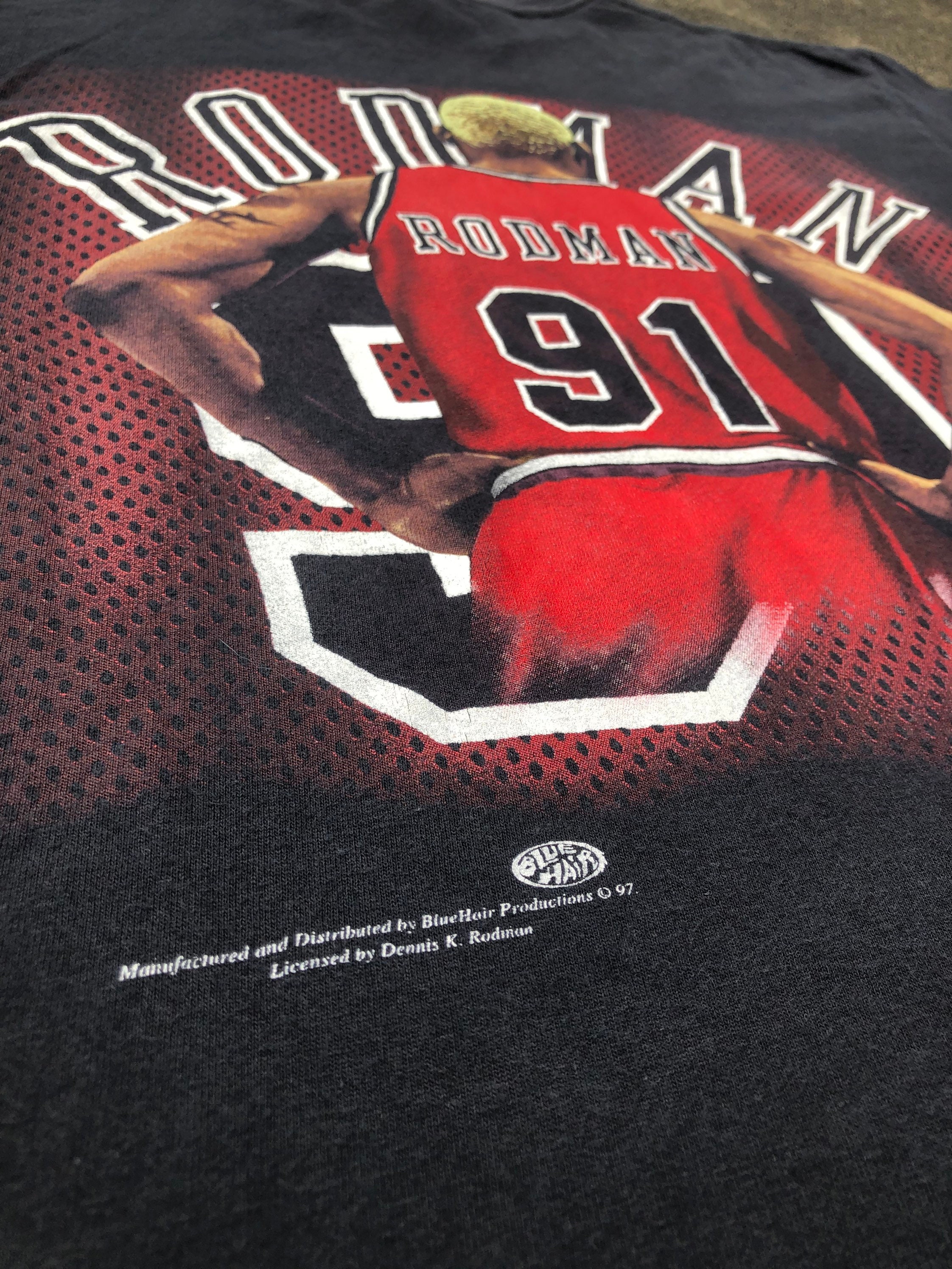 DENNIS RODMAN 91 Tシャツ Vintage Dennis Rodman Number 91 Chicago Bulls Basketball