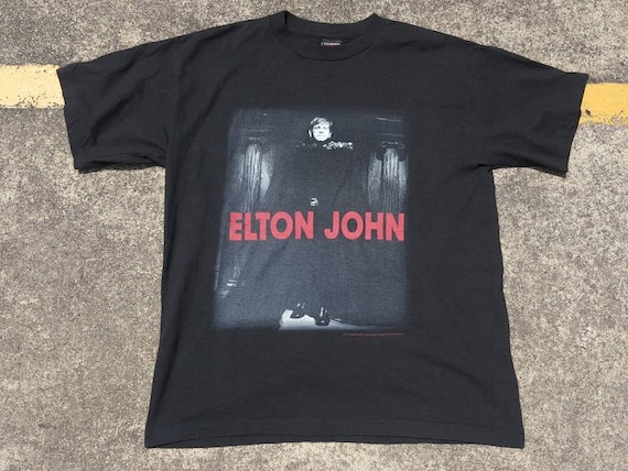 VTG Elton John 90s _ Polygram Tag Shirt - image 1
