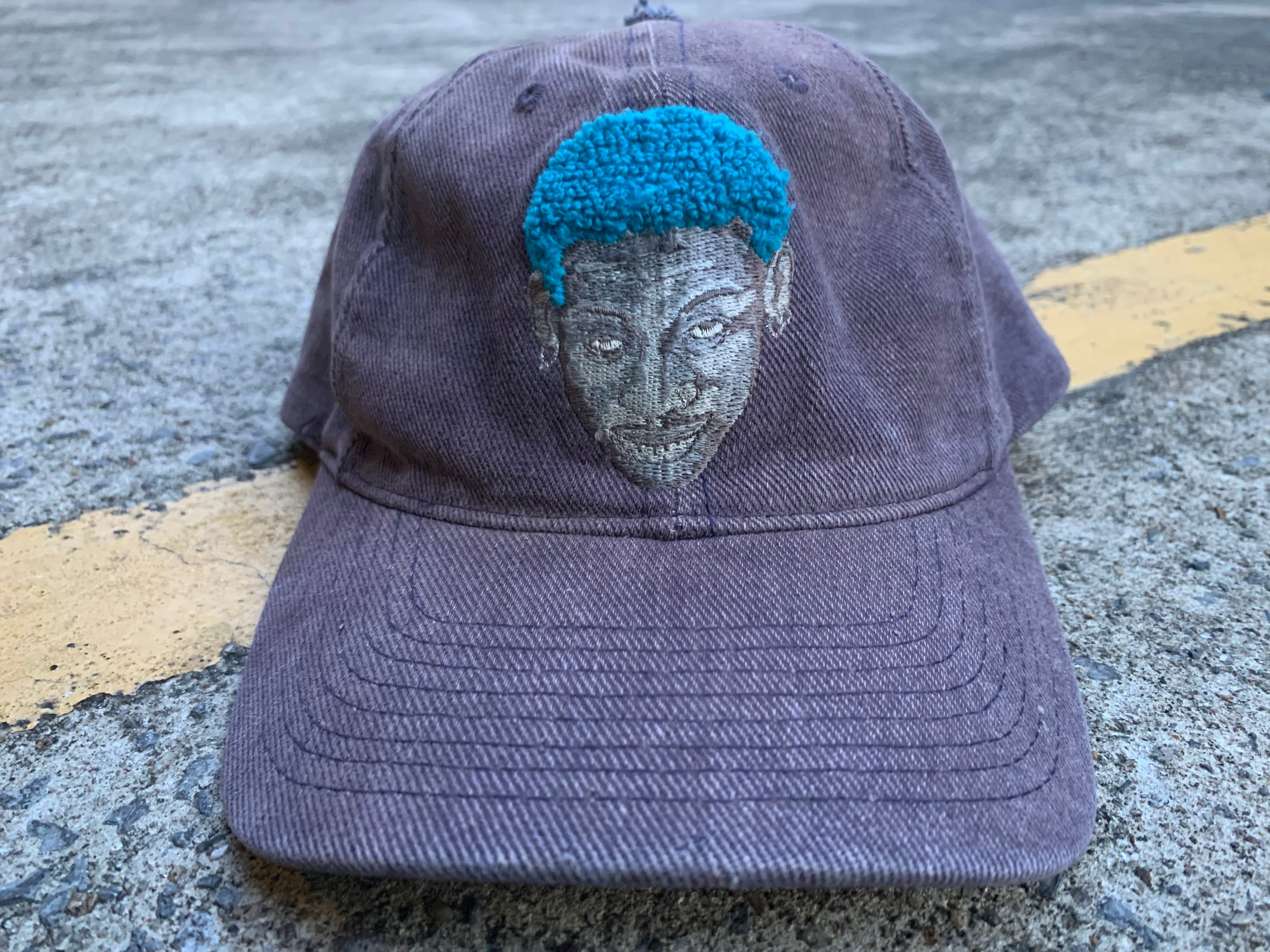 VTG NIKE Dennis Rodman Blue Hair Cap Etsy España