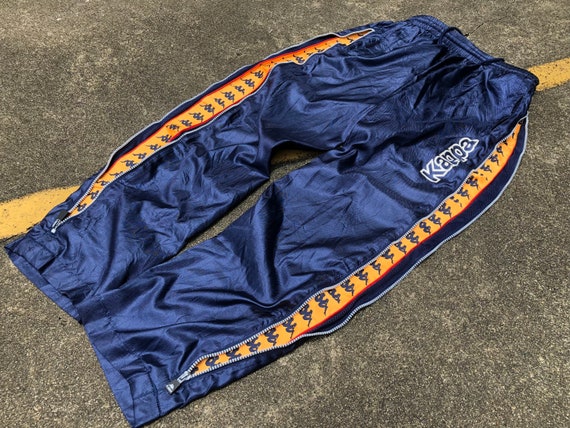 VTG KAPPA Trackpants Side Zip Hide Logo 90s Thrift