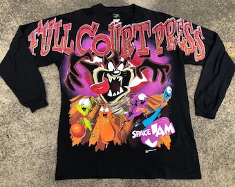 VTG SPACE JAM 1996 Full Court Press camiseta de manga larga
