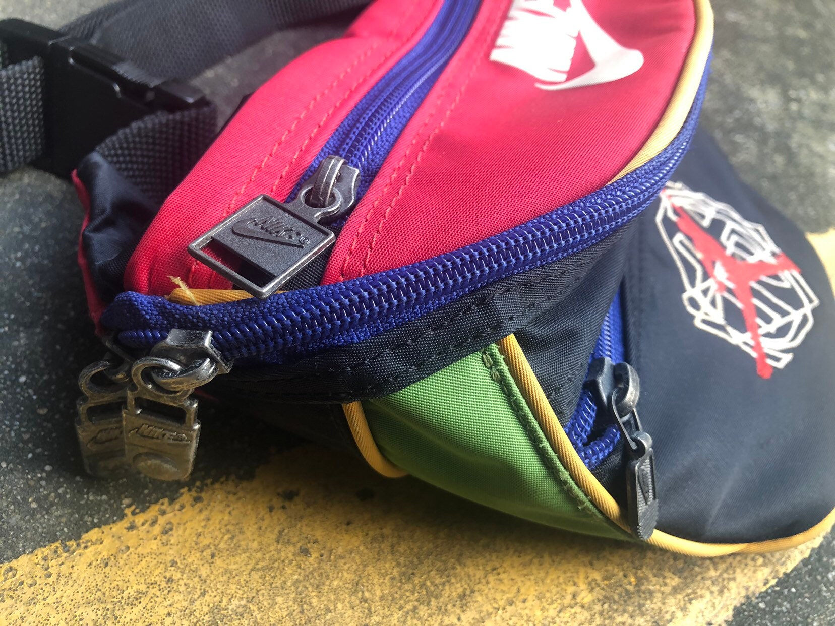 VTG 1994 NIKE Michael Jordan Multicolor Crossbody Waist Bag Etsy