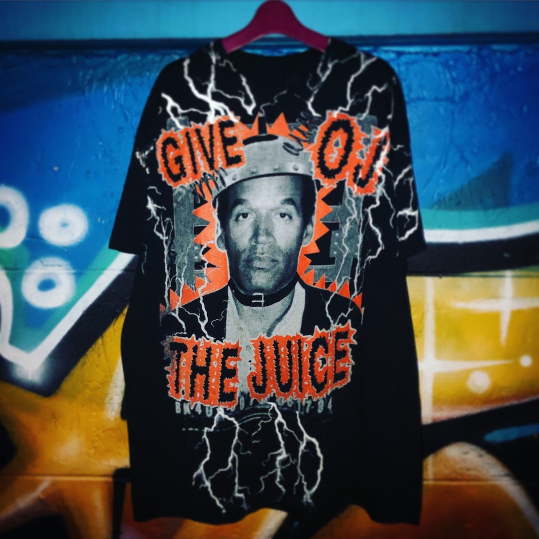VTG OJ Simpson Give OJ the Juice He's Guilty T-shirt Thrifted by