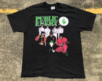 VTG 1991 Def Jam Records Public Enemy Apocalypse 91...The Enemy Strikes Black T-Shirt