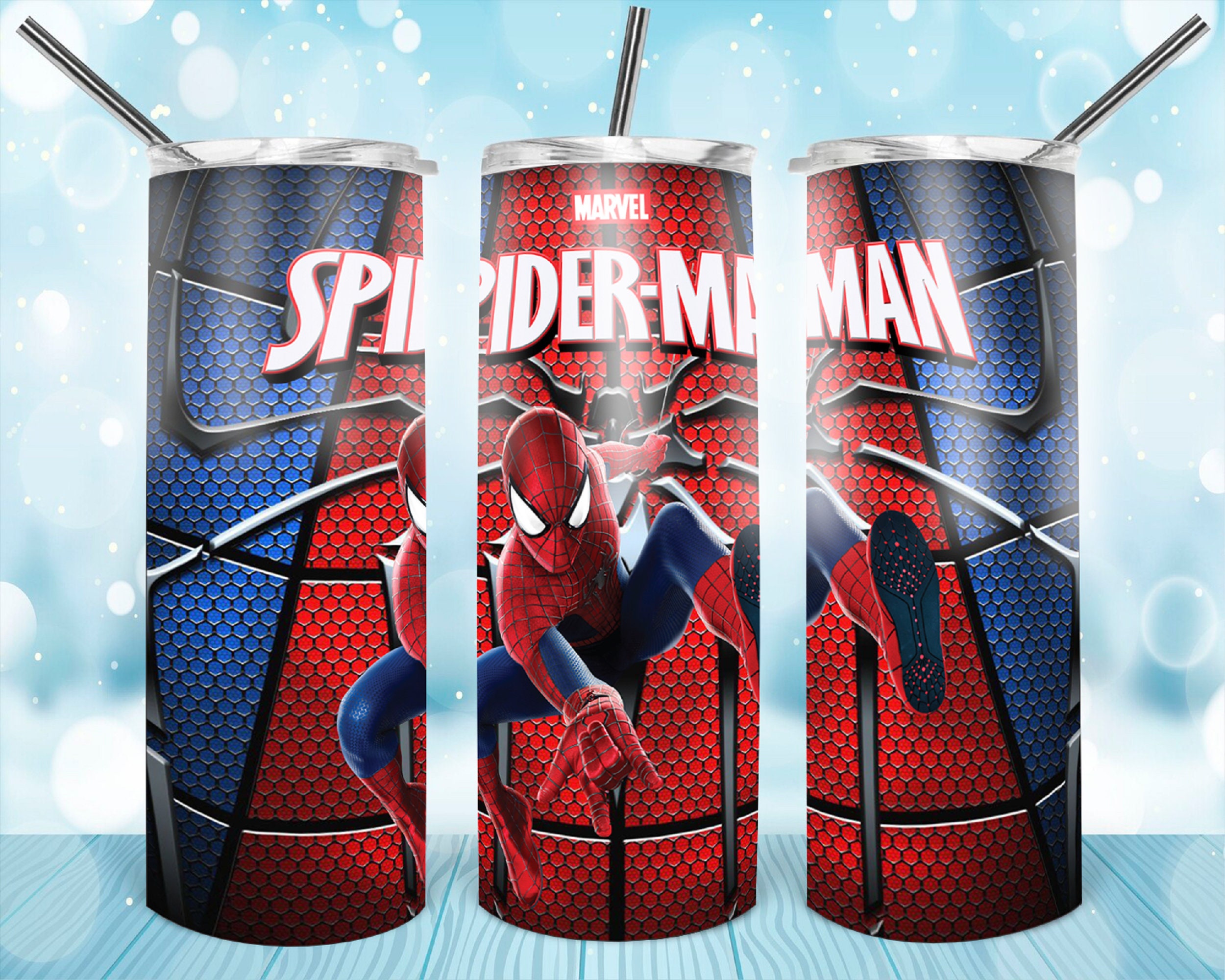 Spiderman Sublimation digital design for 20 OZ tumblers