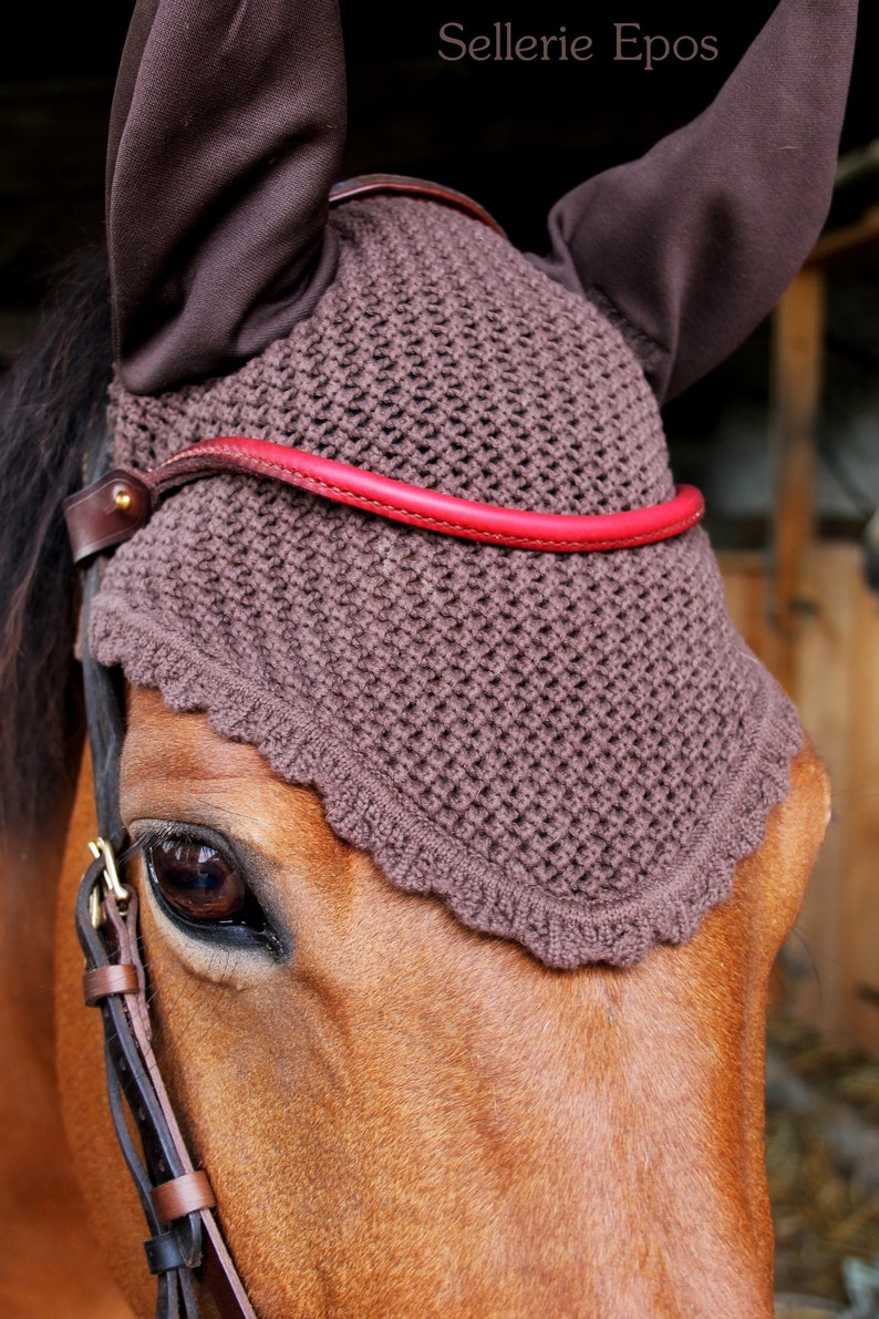 Handmade Red Horse browband