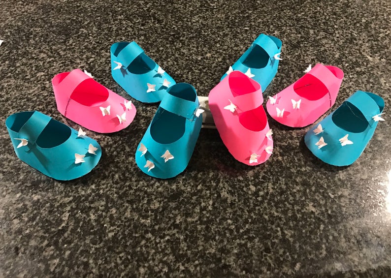 Baby Shower Paper Booties for Baby Girls and Boys. 1 Quantity | Etsy