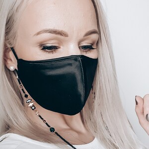 Silk Face Mask with Mask Holder / Festival Dust Mask / Festival Mask for Face
