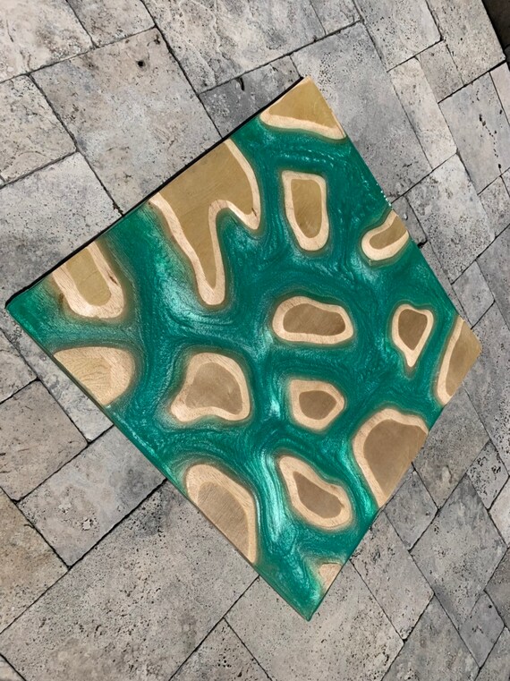 Epoxy wood art Etsy
