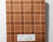 Fabric- 1 yd piece- Brown Plaid Silent Flight fabric line Quilting Treasures James A Meger 3162