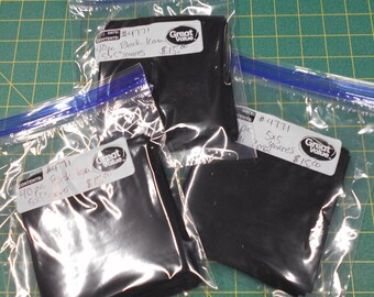 Fabric-40pc Black Kona Charm Pack  #4771/Precut 5" squares/solid black/Kona Solid/Robert Kaufman Kona