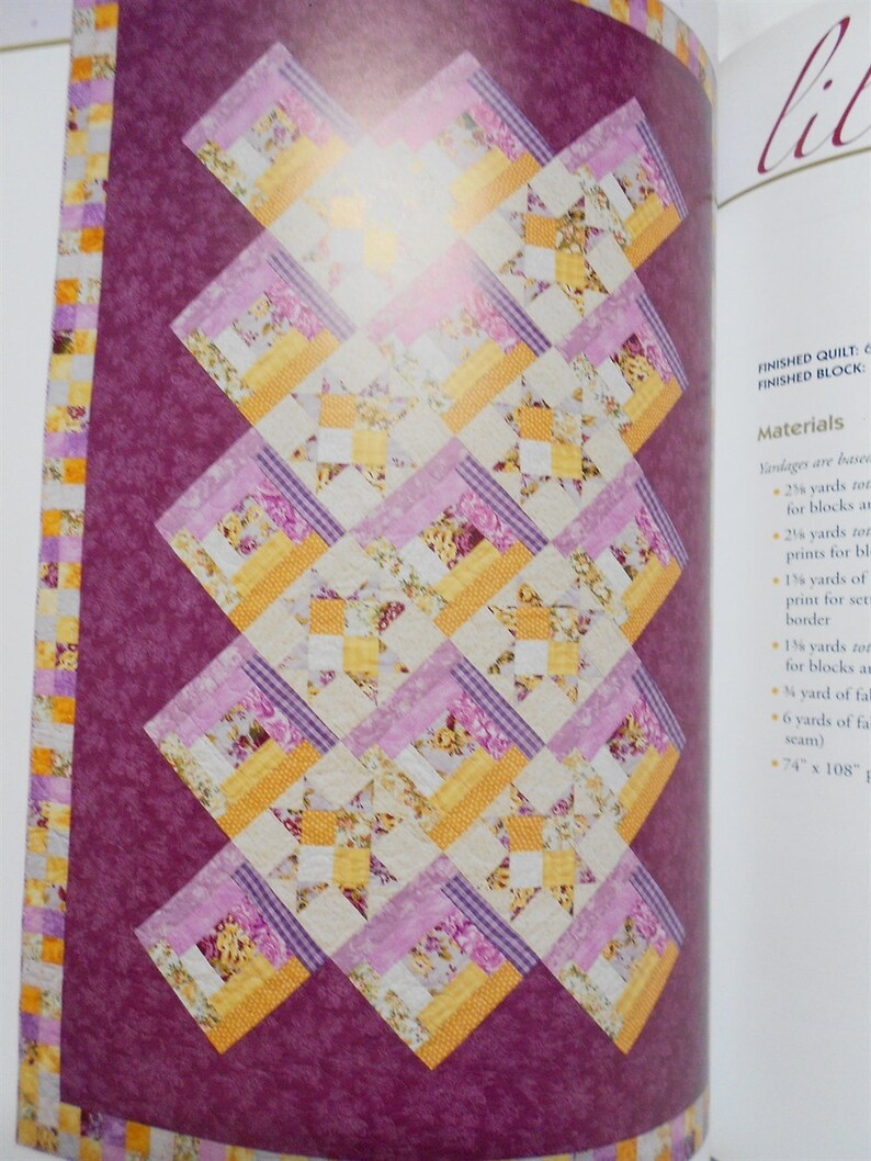 Book1864 Spotlight on Scraps-10 Pretty Quilts/Cindi Walker/develop color schemes/strip piecing/folded corners/fusible applique techniques image 8