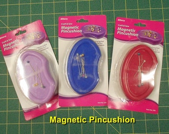 Magnetic Pincushion/choose lavender blue raspberry red/great for kids beginner sewers! #3200