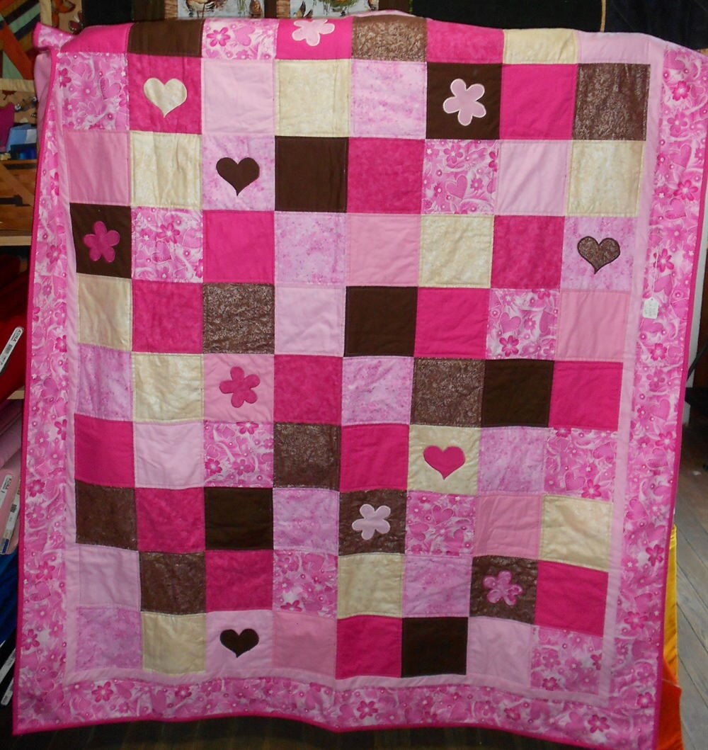 Pink Ribbon Quilt Pattern Breast Cancer Awareness/Pink Ribbon Quilt Lap/Twin/Throw | Etsy