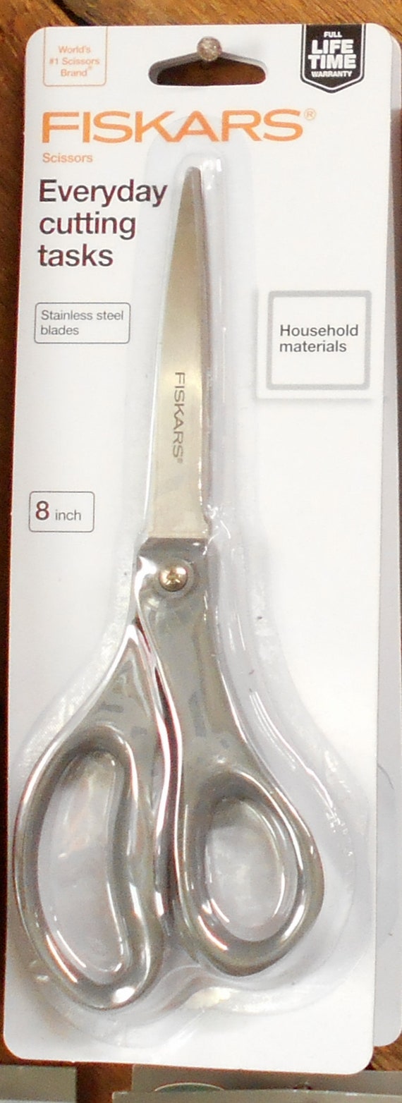 Fiskars Scissors/lefty 8in Scissors/all-purpose 8in Scissors/beginner 7in  lefty Red Purple Scissors/ergonomic Handle/sharpener 