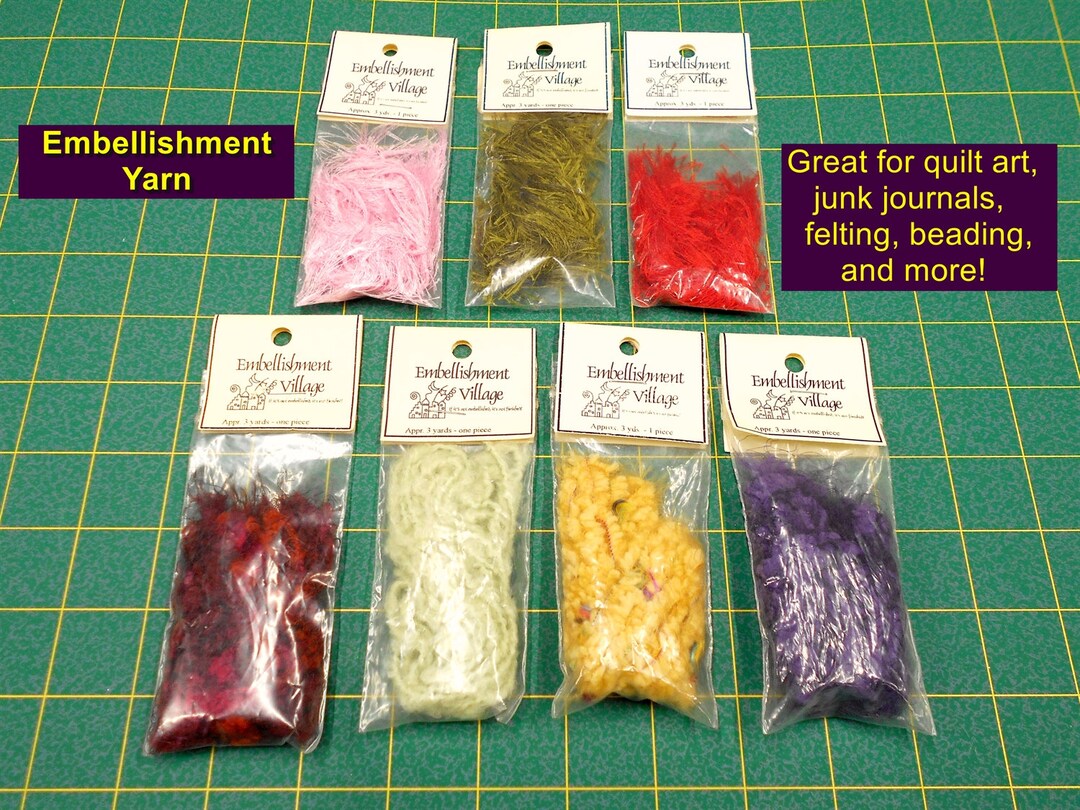 Embellishment Yarn/3yd Piece/embellishment Village/scrapbooking/fiber