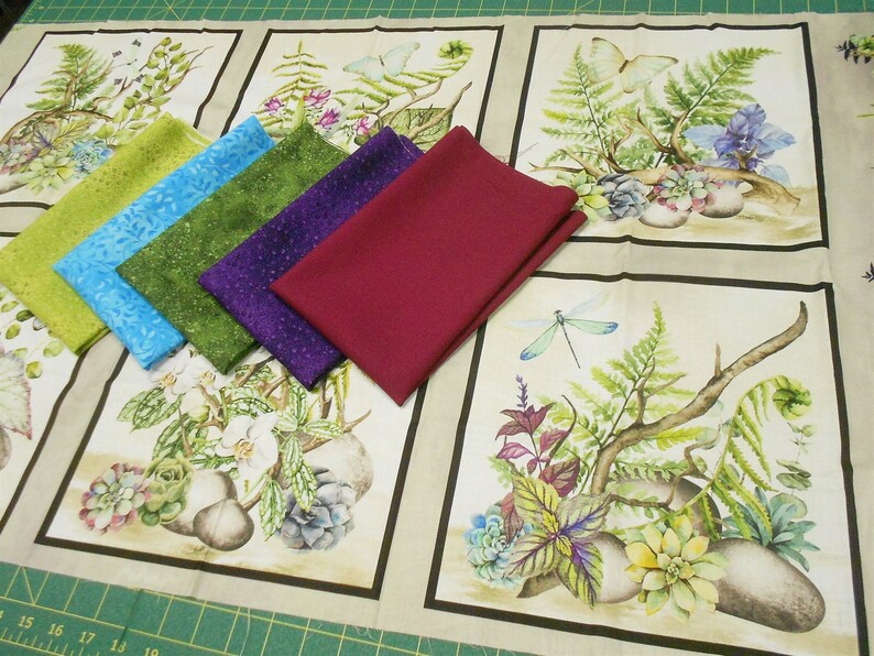 Terrarium Fabric Bundlepanel Approx 24x43/plus 5 Etsy