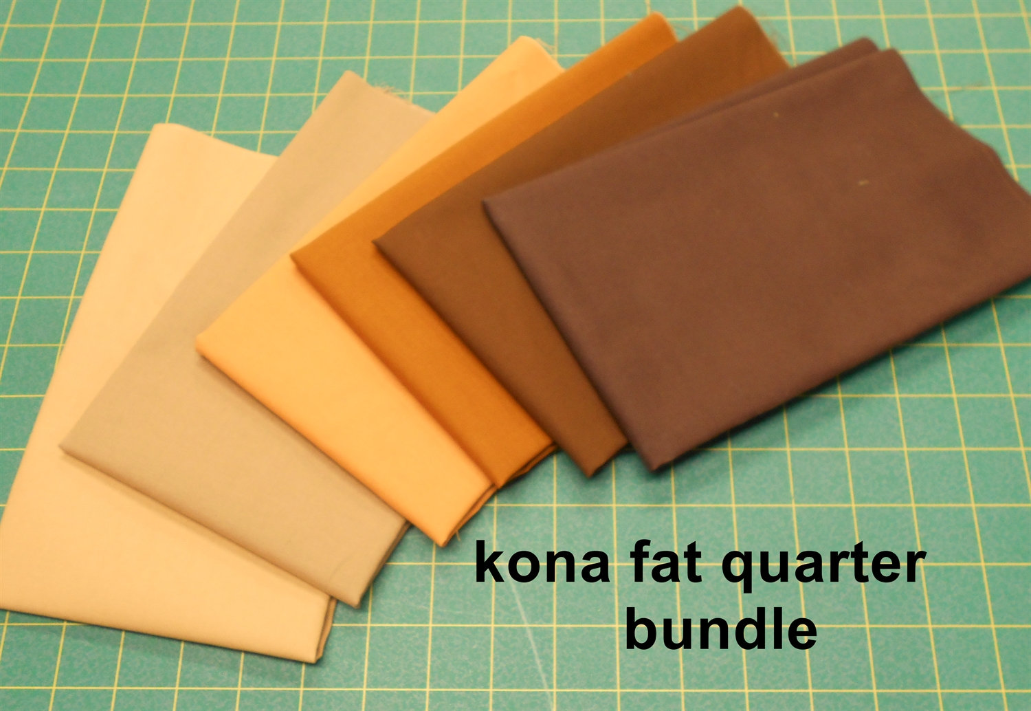 Brown 9 Fat Quarter Bundle - Kona Cotton