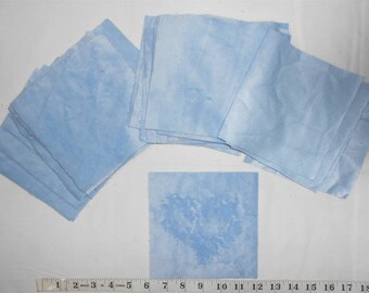 Fabric -Soft Blue Minkie/Minky Precut Squares -(32ct- 6" x 6" squares)  This Minkie is soft on one side. Perfect for a baby blanket.